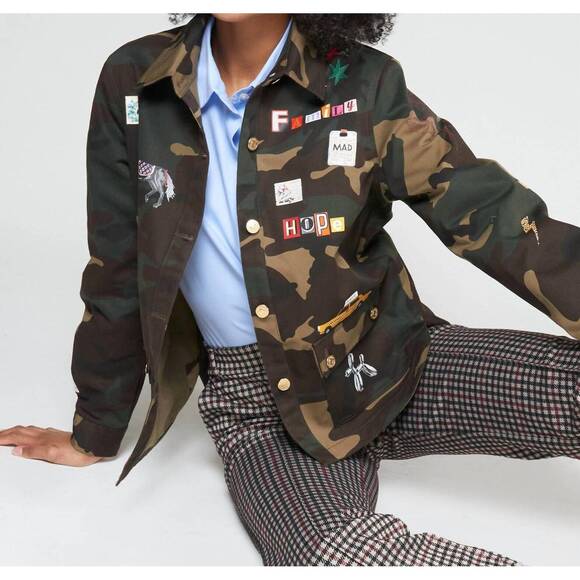 VILAGALLO Jackets & Blazers - NEW VILAGALLO olivia camo jacket in green